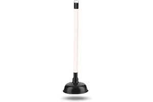 LAXIS Large Plunger for Bathroom Sink & Drain Clogs Strong Suction - 150mm (6 inch) Cup and 400mm (16 inch) Handle with Black Cup Sink Plunger, Drain Unblocker for Home, Bath, Toilet, Kitchen & Shower.