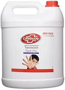 Lifebuoy Total 10 Germ Protection Liquid Hand Wash 5 L Refill Can, Kills 99.9% Germs, Liquid Hand Soap Fights Bacteria and Viruses