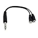 Produktbild fiimi 6,35 mm 1/10,2 cm TRS Stereo-Klinke Stecker auf 2 Dual 3,5 mm (Mini) 1/20,3 cm Stereo weiblich Y Splitter Kabel