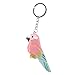 Produktbild P Prettyia Hand Geschnitzte Keychain Schlüsselbund Schlüsselanhänger Tasche Anhänger mit Tier Form, aus Metall und Holz - Papagei