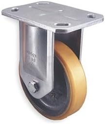 Rigid Plate Caster, 500 Lb, 4 In Dia