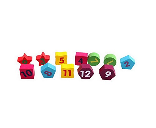 Ahatech Kinder Holz Geometrie Uhr Spielzeug - 5