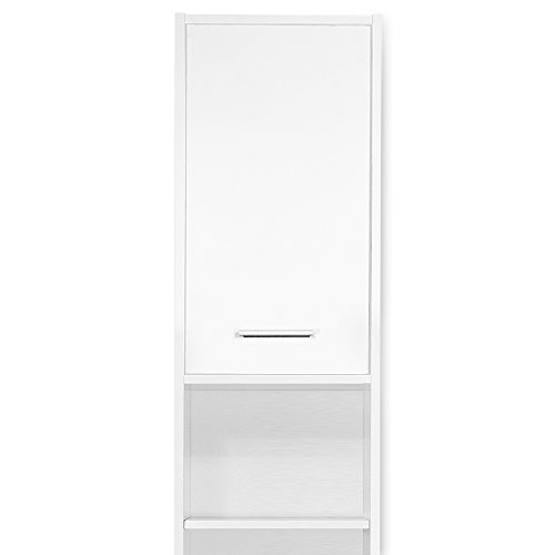Badezimmerschrank in Weiß – Badschrank Badhochschrank Badmöbel Schrank Regal Badregal - 3
