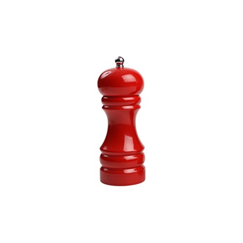 T&G Classic Capstan Hevea Pepper Mill with Gloss Finish, 15 cm, Red