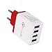 Produktbild Maleya 4 Port Schnell Schnellladung QC 3.0 USB Hub Ladegerät 3.5A Netzteil EU Stecker Schnelles Ladestecker Internationale Stromadapter Adapter EU Plug Universal Reiseadapter Weltweit