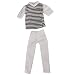 Produktbild NiceButy Fashion Design Puppenkleidung Garderobe Umarbeitung Männliche Puppen Gestreiftes T-Shirt & Pant Nette Puppen Dekor