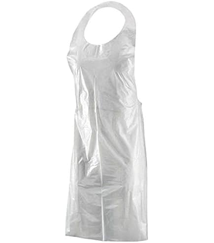 100 Pezzi Grembiuli Monouso In Polietilene | Bianco E Blu | Impermeabili Per Cucina E Cura Personale - Foto 2