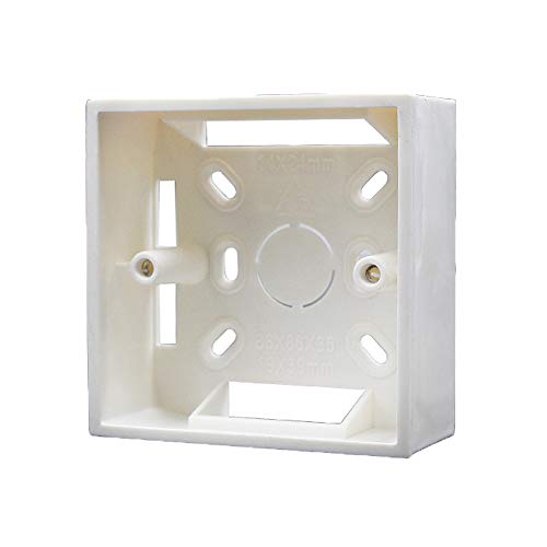 Caja de pared Universal Square Wall 86mm x 86mm x 30mm PVC para termostato-Blanco