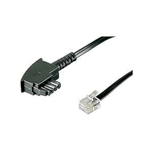 TAE Anschluß-Kabel , Schwarz, 10m: Amazon.de: Elektronik
