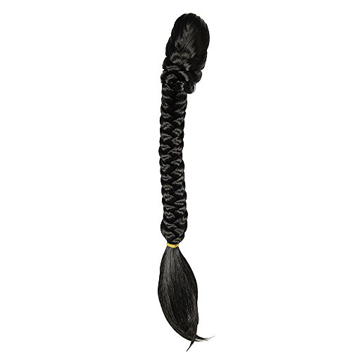 I&K 24" Fishtail Plait Hair Piece Ponytail Claw Clip Multiple Colours (Black Expresso R1)