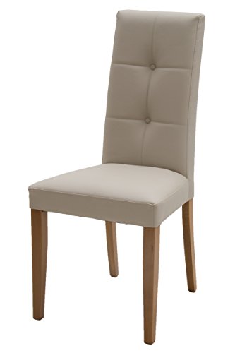 White loft, Set di 2 Sedie, Legno, Beige, 46x45x100 cm