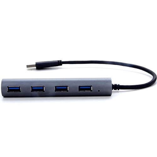 Laptone 4-Port USB 3.0 Datenhub für Apple MacBook, MacBook Air, MacBook Pro, Mac Mini, iMac, MacPro, Windows Laptops und Ultrabooks, sowie PCs und weiteren USB 3.0 kompatiblen Geräten