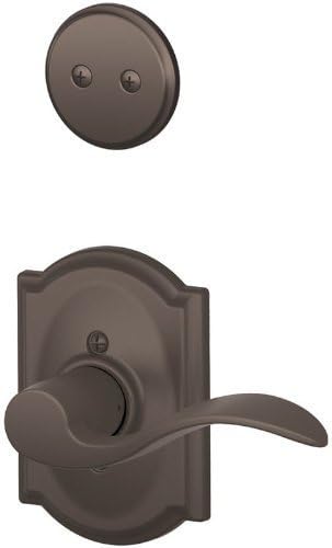 Schlage Lock Company F94ACC613CAMLH Accent Lever Left Handed Dummy Interior Pack with Deadbol, Oil Rubbed Bronze by Schlage Lock Company