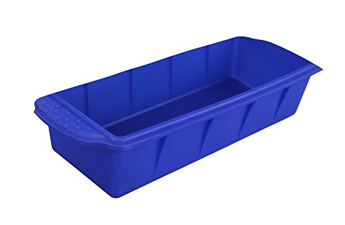 GMMH Original Silikonbackform Kastenform Backform Kuchenform Brotbackform Königskuchenform (blau)