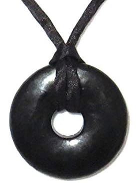 Schungit Donut Edelstein Anhänger Steinanhänger 30 mm ohne Band