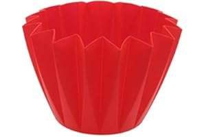 ‎MEINDEKOARTIKEL 10 x Pflanztöpfe "Adonis" _ Blumentopf Übertopf aus Kunststoff in tollen Farben – für Balkon, Garten, Fensterbank, Innen- & Außenbereich – wetterfest, leicht, moderne Farben & Form (Ø 11 cm - Rot)