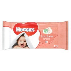 Huggies Soft Skin Single Wipes 56