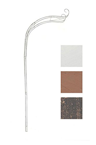 CLP Halbbogen, Rosenbogen EDOARDO halbrund, Eisen, Wand-Rankhilfe Durchganghöhe/-breite: 330 cm / 116 cm antik weiß