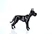 Produktbild Hund Schwarz - Figur aus Glas Schwarze Deutsche Dogge stehend- b8-9-23 - Glasfigur Glastier Deko Setzkasten Vitrine schwarzer Rassehund