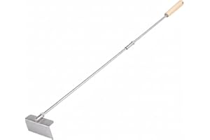 YOUYA Charcoal Grill Ash Rake for Wood Stove Fireplace Pizza Oven,32 Inch Heavy Duty Stainless Steel BBQ Cleaner Poker Scraper,Elongated Tool for Fire Pit,Smoker,BBQ,Fireplace,Ceramic Grills (32 inch Rake)