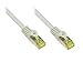 Produktbild Good Connections RJ45 Ethernet LAN Patchkabel mit Cat. 7 Rohkabel und Rastnasenschutz RNS, S/FTP, PiMF, halogenfrei, 500MHz, OFC, 10-Gigabit-fähig (10/100/1000/10000-Base-T Ethernet Netzwerke) - z.B. für Patchpanel, Switch, Router, Modem - grau, 0,5 m