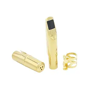 Tenor Sax Saxophone 5C Mouthpiece Metal with Mouthpiece Patches Pads Cap Buckle