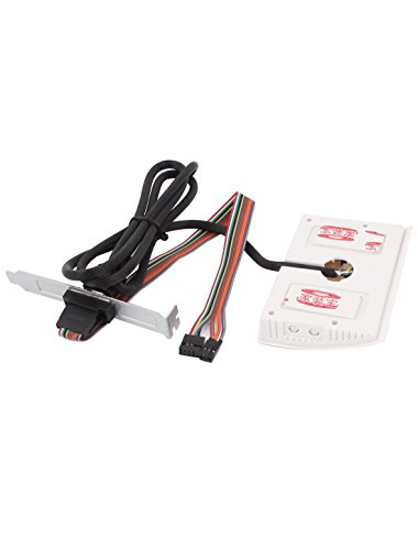 sourcingmap® Desktop Computer doppel USB Anschluss Strom Reset Einschaltknopf weiß - 2