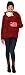 Happy Mama. Women's Maternity Fleece Hoodie Duo Top Carrier Baby Holder. 032p (Crimson, UK 16/18, 2XL)