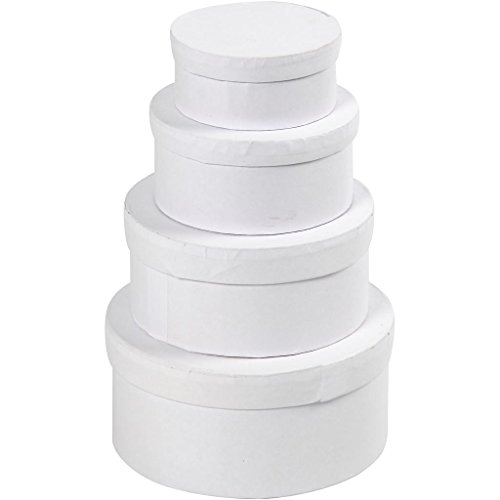 Pappschachteln, rund, D: 8+10+12+14 cm, 4sort. - 2