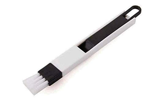 Blu-ray-Residenz Gap Brush, Mini Brush y Dustpan Herramienta de Limpieza multipropósito para Escoba y recogedor extraíbles, Negro