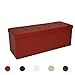 Produktbild HS-Lighting Faltbare Sitzbank Sitztruhe mit 120L Stauraum & Deckel Aufbewahrungsbox Sitzhocker Fußhocker, belastbar bis 300 kg,110 x 38 x 38cm, Kunstleder (Dunkelrot)