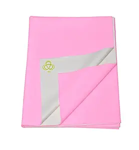 AVI FastDry Cotton Extra Absorbent Waterproof and Reusable Bed Protector/Dry Sheet for Baby- Small 50x70 cm -Baby Pink