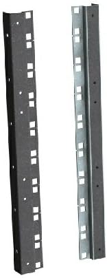 21U Rack Mounting Rail - Set of 2 - Black - for Rack and Flight Case construction