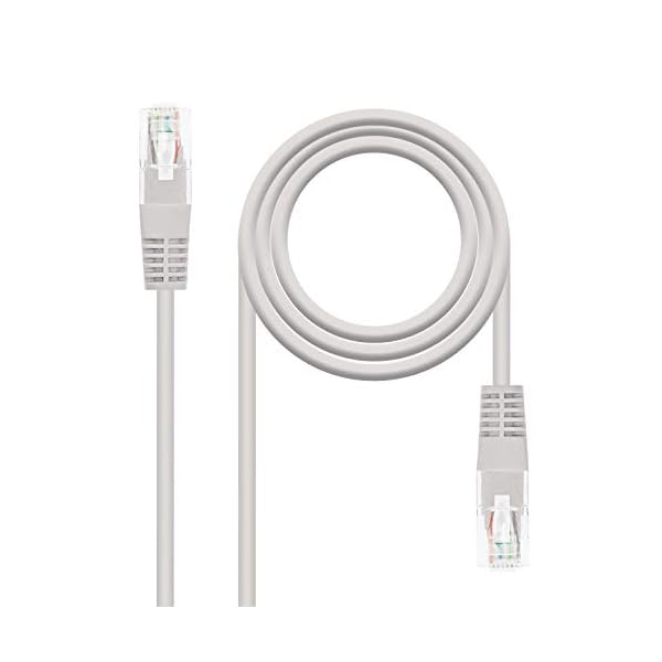 NanoCable 10.20.1305 - Cable de red Ethernet RJ45 LSZH Cat.6 UTP, AWG24, 100% cobre, Libre de alogenos, Gris, latiguillo…