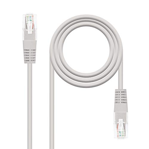 NANOCABLE 10.20.1310 - Cable de Red Ethernet RJ45 LSZH Cat.6 UTP, AWG24, 100% Cobre, Libre de alogenos, Gris, latiguillo de 10mts