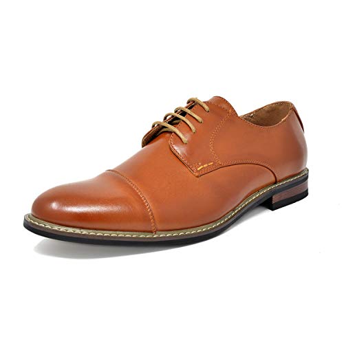 Bruno Marc PRINCE-06 Zapatos de Cordones Vestir Oxford Clásico para Hombre Marrón 47 EU/13 US