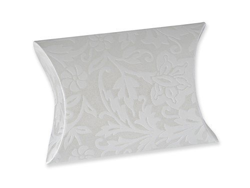 10 Kartonagen BUSTA Diamante creme, 70x70x25 mm, Geschenkverpackung Gastgeschenk Hochzeit Taufe Kommunion