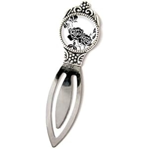 Lesezeichen / Büroklammer, Rosen