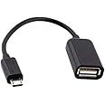 REALMAX® Universal Micro USB OTG Adapter Cable for Android Samsung HTC Nexus Hudl Sony Experia Nokia Mobile phone Tablet To Keyboard Mouse Memory Flash Stick External Hard Drive game controller card reader connection ( Black )