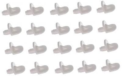 Concept4u Lot de 50 supports pour étagère penderie en plastique Blanc Meuble étagère bibliothèque porte-clous
