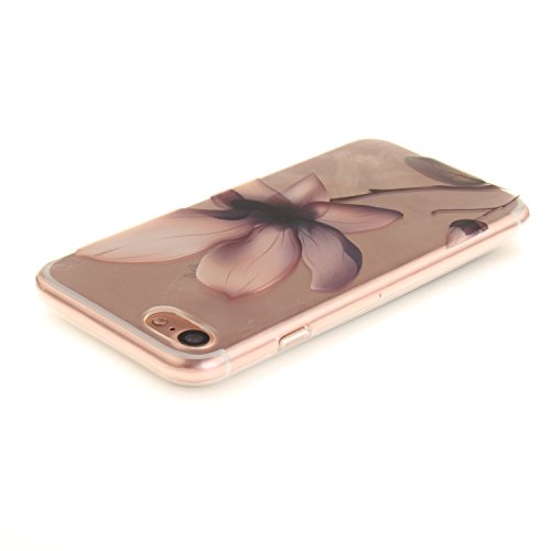 iPhone 7 Hülle,iPhone 7 Hülle Case,iPhone 7 Silikon Hülle [Kratzfeste, Scratch-Resistant], Cozy Hut iPhone 7 (4,7 Zoll) Hülle TPU Case Schutzhülle Silikon Crystal Kirstall Clear Case Durchsichtig, Farbzeichnungen Muster Transparent Weichem Silikon Schutzhülle HandyTasche Schutzhülle Hülle Case Cover Fall-Abdeckung Etui TPU Bumper Schale iPhone 7 (4,7 Zoll) – Magnolie - 5