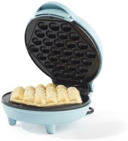 Giles & Posner Bubble Waffle Maker – UK PLUGGED 18 cm Cooking Plate, PFAS-Free Non-Stick Coating, Power/Ready Indicator Lights, Sweet/Savoury, Easy to Clean, 600W, Sorbet Blue