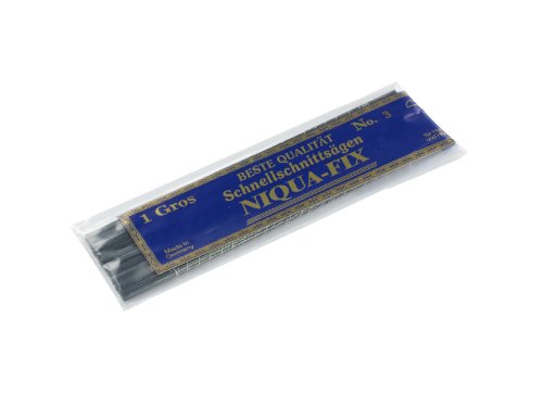 Laubsägeblätter NIQUA FIX BLAU Holzlaubsägeblätter Nr: 3 Abmessung 0,34 mm x 0,80 mm Dutzend