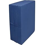 Beautissu® Klappmatratze Campix 80x195cm klappbares 10cm starkes Notbett Faltmatratze Gäste-Matratze faltbar Dunkel-Blau - 5