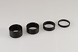 4PCS New Quality Alloy Black Headset Spacers 1 1/8