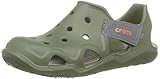 Material: Croslite crocs Unisex-Kinder Swiftwater Wave K Geschlossene Sandalen, Grün (Army Green 309), 30/31 EU