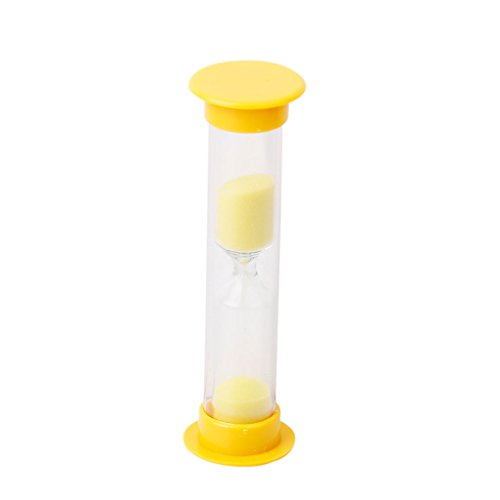 Gazechimp Mini Sanduhr, 2/3/5 Minuten, Kunststoff – 2 Minuten Gelb - 3