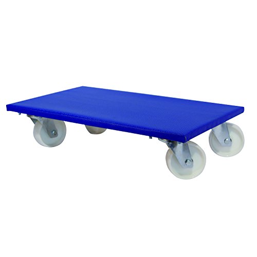 Möbelroller 350 x 590 mm, 4-fach Verschraubung der 360° Lenkrollen, belastbar bis 500 kg, Antirutschbelag, 2 Stück