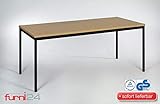 esstisch ausziehbar buche 90 cm  Furni 24 Beistelltisch Bürotsich Esstisch Konferenztisch Mehrzwecktisch Besuchertisch PC Tisch Schreibtisch 120 cm x 80 cm x 75 cm schwarz/Buche Verschiedene Ausführungen Simple Montage