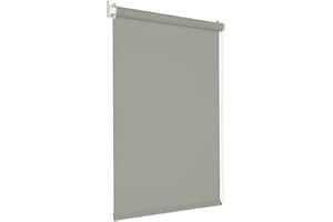 Victoria M. Tenebra Tenda a Rullo Oscurante, Montaggio con e senza Fori, Avvolgibile, Grigio, 90 cm x 160 cm (Larghezza x Altezza)